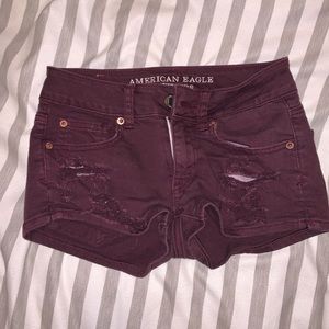 Burgundy AE shorts